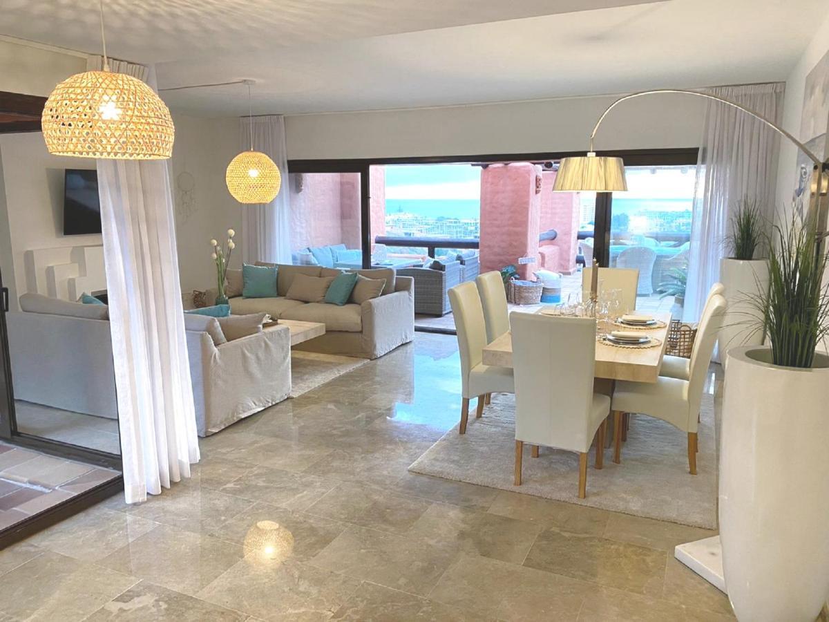 15 First Line Penthouse With Wonderful Seaview Near Duquesa Golf Manilva Andalucia Leilighet Eksteriør bilde
